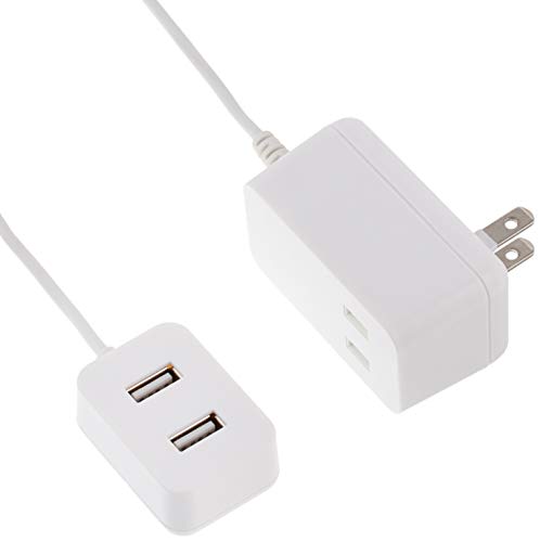 トップランド(Topland) USB 電源タップ AC1個口 USB2ポート 延長コード 2.0m 急速充電 ほこり防止シャッター オートパワ