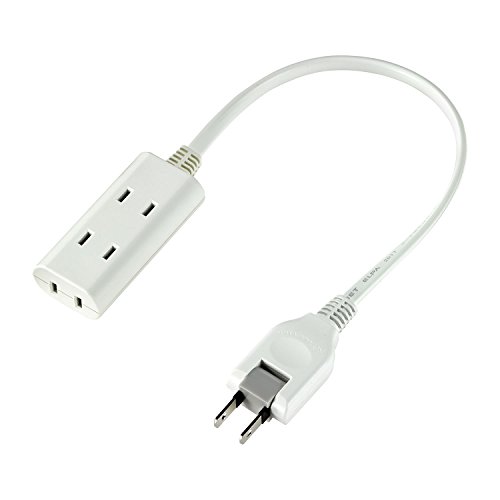 エルパ(ELPA) ちょっとコードタップ 旅行 コンセント 持ち運び 3個口 30cm 125V 15A スイングプラグ WB-CT303B(W