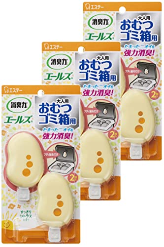 エールズ 消臭力 介護用消臭剤 [まとめ買い] 介護用 おむつ ゴミ箱用 すっきりシトラス 2個入×3個 大人..