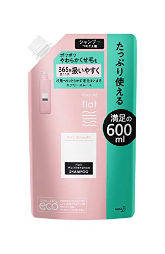 大容量flat(フラット) エアリースムース シャンプー つめかえ用 600ml