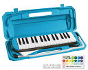 KC キョーリツ 鍵盤ハーモニカ メロディピアノ 32鍵 ネオンブルー P3001-32K/NEON BLUE (ドレミ表記シール・クロス・お名