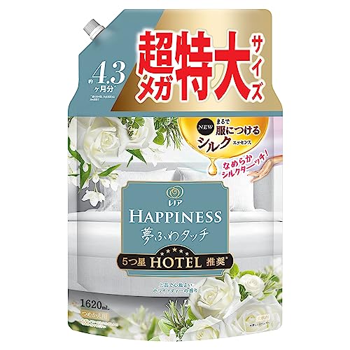 レノア ハピネス 夢ふわタッチ 柔軟剤 ホワイトティー 詰め替え 1620mL[大容量]