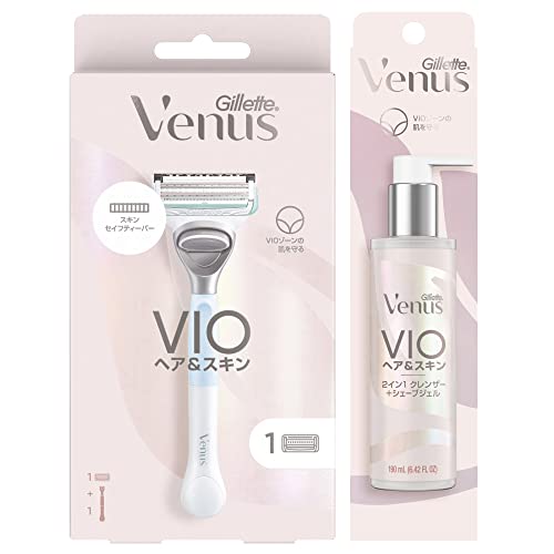 まとめ買い VENUS(ヴィーナス) ジレットヴ ィーナス VIOヘア&スキン 女性用 カミソリ 本体(替刃1個付)+2 イン1 クレンザー+シ まとめ買い VENUS(ヴィーナス) ジレットヴ ィーナス VIOヘア&スキン 女性用 カミソリ 本体(替刃1個付)+2 イン1 クレンザー+シ