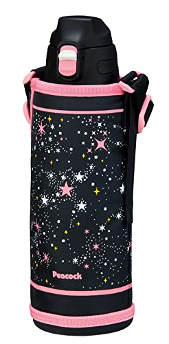 ピーコック魔法瓶工業(The-peacock) ピーコック 水筒 1L 保冷 真空断熱構造 ワンタッチ 直飲み ポーチ付 本体丸洗いOK ステン