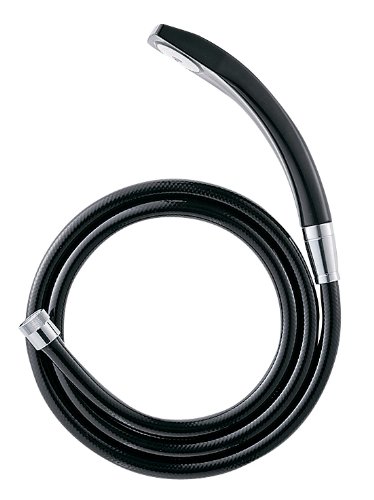 SANEI シャワーセット ブラック アダプター付き ねじれない回転式ホース1.6m PS39-CTA-DD