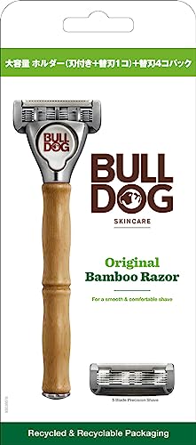 ブルドッグ bulldog オリジナル バンブーホルダー(刃付き+替刃1コ)+替刃4コ コンボパック ブルドッグ bulldog オリジナル バンブーホルダー(刃付き+替刃1コ)+替刃4コ コンボパック