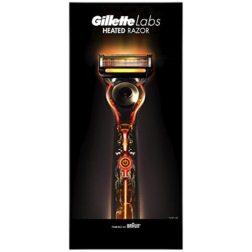 NRFオンラインショップで買える「ジレット ラボ Gillette Labs ヒーテッドレーザー 髭剃り 本体+替刃2個付 セット ホルダー(替刃2個付+充電器」の画像です。価格は10,708円になります。