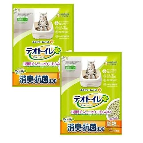 1週間消臭・抗菌デオトイレ 取り替え品 飛び散らない消臭・抗菌サンド 4L×2袋