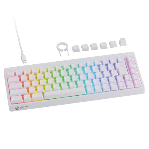 エレコム ラピッドトリガー ゲーミングキーボード V custom VK600A 有線 着脱式 磁気式アナログ検知スイッチ搭載 テンキーレス 6 エレコム ラピッドトリガー ゲーミングキーボード V custom VK600A 有線 着脱式 磁気式アナログ検知スイッチ搭載 テンキーレス 6
