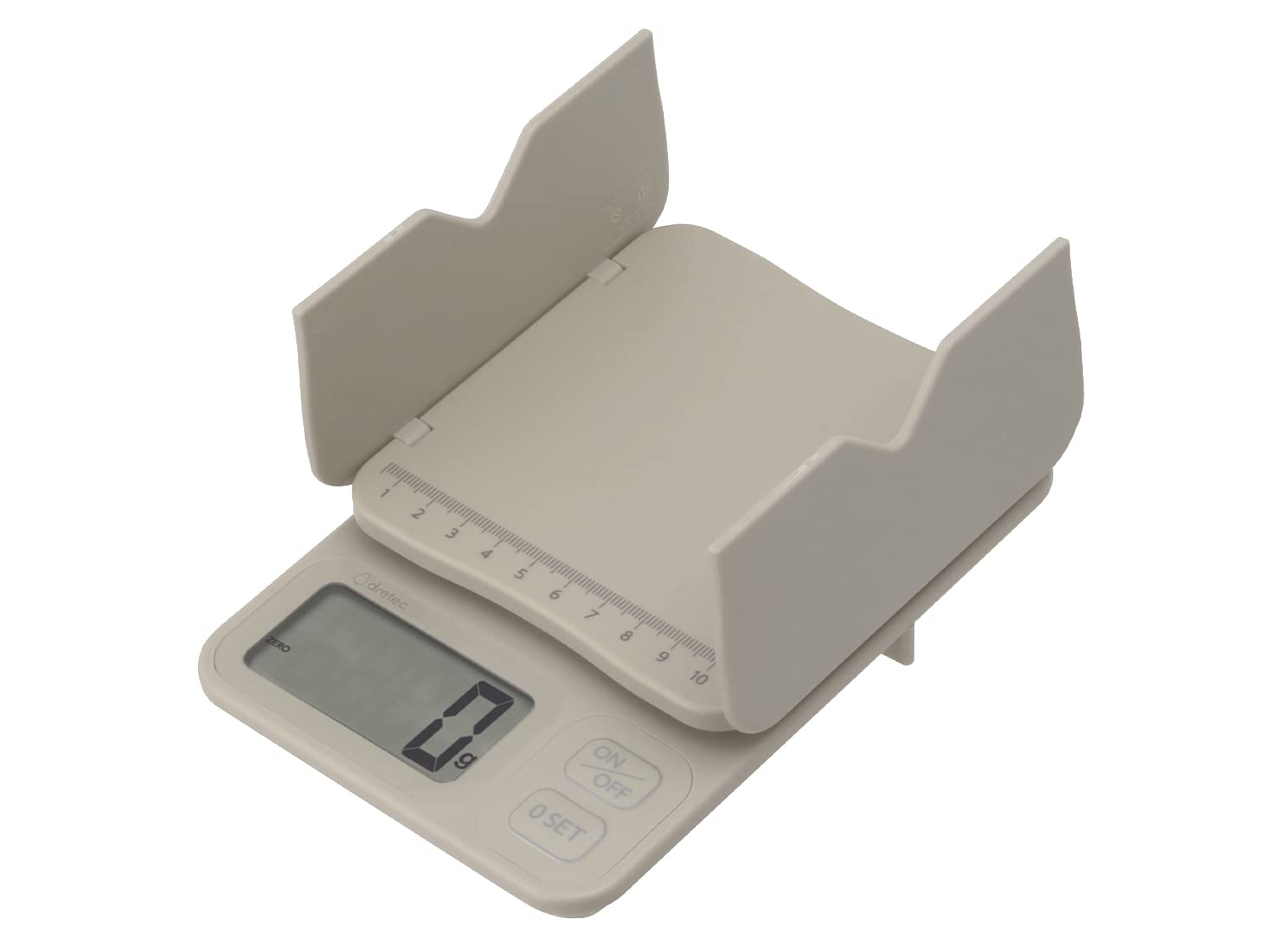 ドリテック(dretec) レタースケール 目盛り付き 取引・証明以外用 計量皿が開く 2kg/1g単位 風袋引き ..