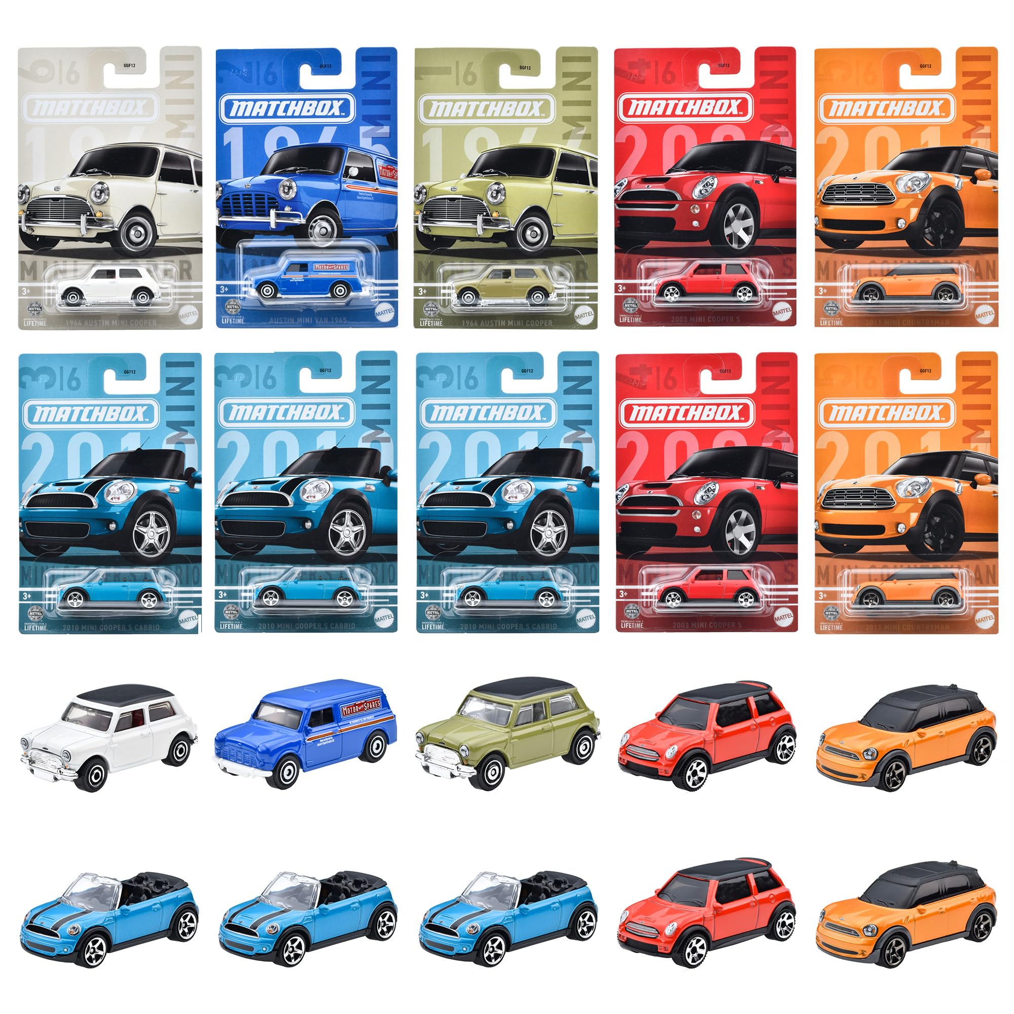 マッチボックス(Matchbox) テーマ アソート- MINI -ミニカー10台入り BOX販売 3才~ 987B-GGF12
