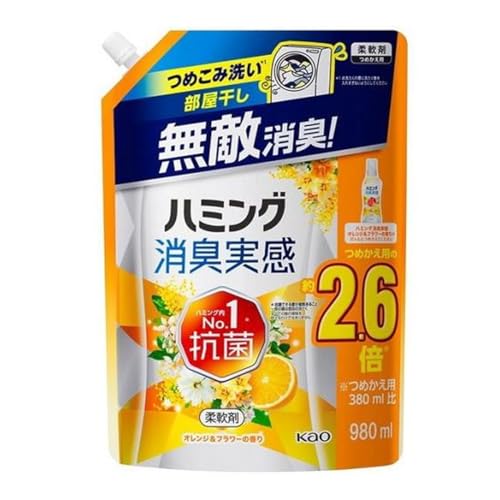 花王 ハミング消臭実感 オレンジ&フラワー詰替特大 980ml