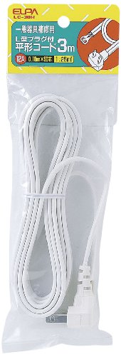 エルパ(ELPA) LP付 コード コンセント 延長 125V/12A 3m LC-30H