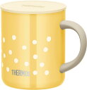 サーモス(THERMOS) ステンレス鋼 真空断熱マグカップ 350ml ドットイエロー JDG-352LTD D-Y