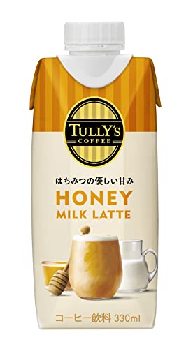 タリーズコーヒー ハニーミルクラテ 330ml×12本 キャップ付き 紙パック