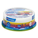 バーベイタムジャパン(Verbatim Japan) Verbatim 1回記録用 DVD-R DL DHR85HP25V1 (片面2層/2-8(2)