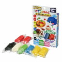 トイローヤル カラフルねんど 8個買い足しセット (6色/よく使う色) こむぎ素材のねんどセット(高発色/乾きにくい) 小麦粘土 ごっこ遊び