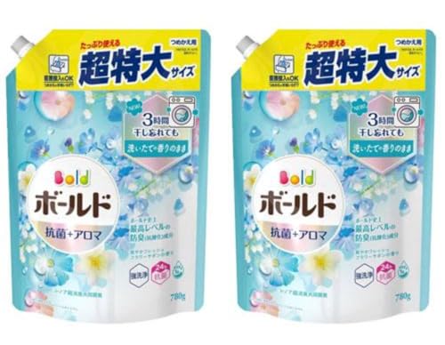 まとめ買いP&G ボールド 洗濯洗剤 液体 フレッシュフラワーサボン 詰め替え 超特大 780g x2袋