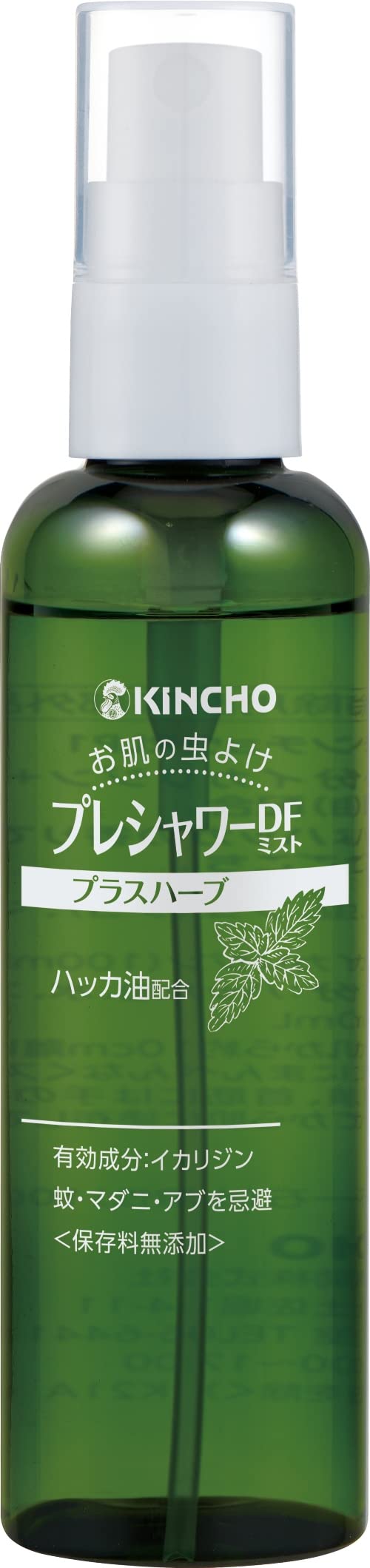 KINCHO プレシャワー 虫除け スプレー DF(ディートフリー) ハッカ油 配合 100ml イカリジン