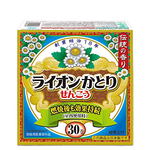 ライオンケミカル ライオンかとり線香 レギュラータイプ 30巻入 箱 伝統の香り ライオンケミカル ライオンかとり線香 レギュラータイプ 30巻入 箱 伝統の香り