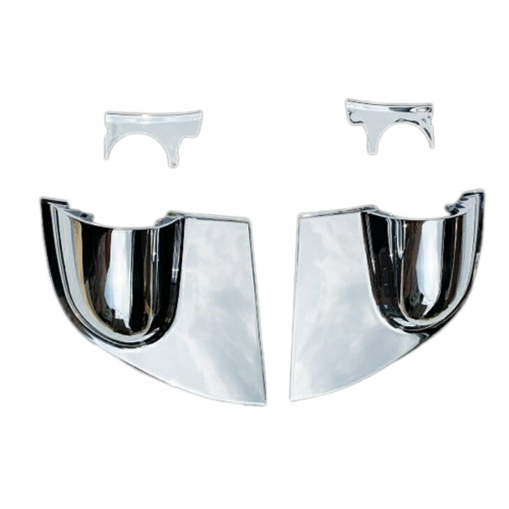 ジェネレーション キャンター メッキ ミラー ステー カバー 4点 三菱 ふそう 標準 ワイド トラック カスタム 鏡面 ガーニッシュ FUSO デコトラ 改造 シルバー フロント