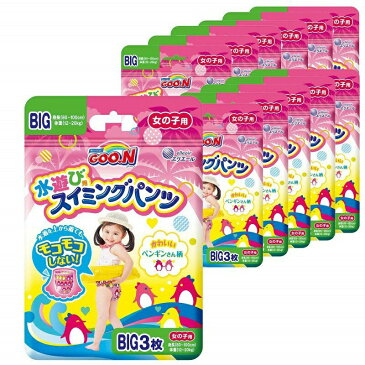 【直送品のため・代金引換・後払い不可】【箱売り】グ〜ン スイミングパンツ 女の子用 BIGサイズ（3枚）×12個