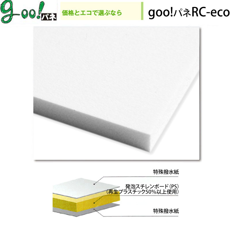 goo!パネRC-eco(紙貼り) 5mm厚910mm×1820mm 