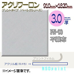 アクリワーロン PN-90 不織布 3.0mm厚 910mm×1820mm 1枚 プリントタイプ（ベーシックシリーズ）[法人/業者あてのみ]