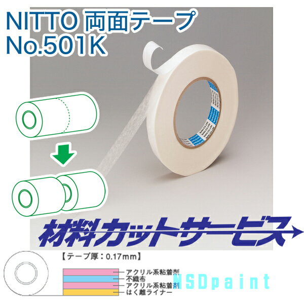 Rakuten - 【日東】両面テープ 501K 1200mm幅×20M 1本【フリーカット対応】【6スリット無料】