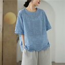 トップス ブラウス 夏 レディース ロングシャツ 半袖 プルオーバー 薄手 春物 シャツ チュニック tシャツ カットソー 大きいサイズ 春 ミドル丈 オーバー...