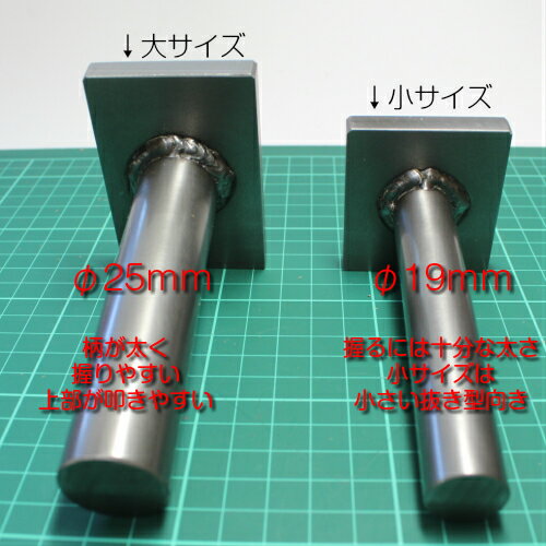 レザークラフト工具抜き型抑え柄付板大打ち具手打ちでの抜き型裁断に抜型裁断道具