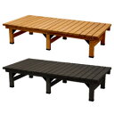 \ページ限定・マジッククロス付/ ウッドベンチ 【送料無料】【デッキ縁台 180×90 DE-18090】 長椅子 ガーデンベンチ 屋外用ベンチ 木製チェア 幅...
