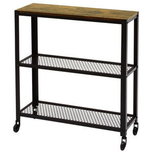 Rakuten - 【送料無料】【ラック KR-3767】 スチールラック アイアンラック フリーラック マルチラック インテリアラック キャスター付き リビングラック オープンラック