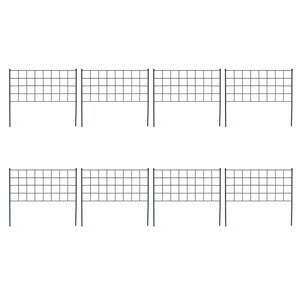 ガーデンフェンス 【送料無料】【アイアンフェンス 高さ75 グラフ 8枚組 IF-GR021-8P】 ガーデニングフ..