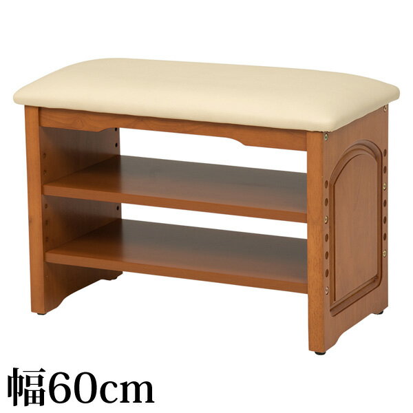 【送料無料】【玄関ベンチ VH-7101LBR】 幅60cm 玄関チェア 玄関椅子 玄関収納 スリッパ収納 スリッパラック 玄関ベンチ 一人掛け 靴収納 シュー...