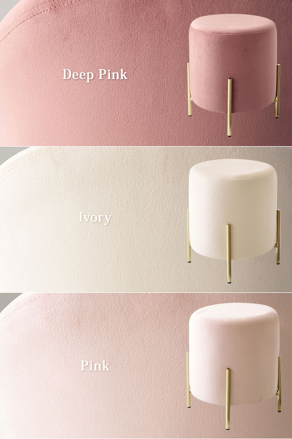 ＼ページ限定・マジッククロス付/ 北欧風スツール【スツール LS-4762】エレガント&ロマンチックな丸型椅子