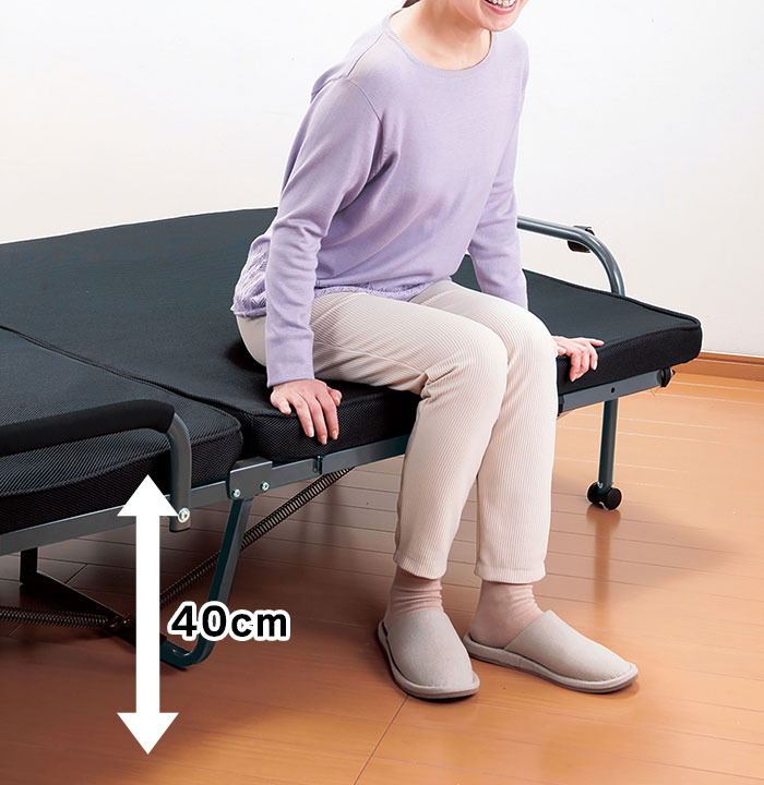 ＼ページ限定・マジッククロス付/ セミダブルベッド【送料無料】【立ち座り楽ちん低反発メッシユ仕様収納式電動リクライニングベッド セミダブルサイズ】 [2]