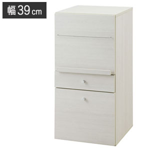 推しグッズ収納【送料無料】【推しピの推し入れ収納 扉＋引出 H78 ホワイトウォッシュ木目 fy-0206】可..