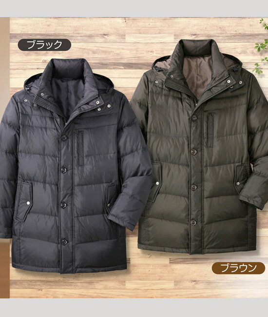 TULTEX フード付きダウンハーフコート C...の紹介画像3