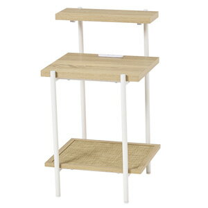 ＼ページ限定・マジッククロス付／　ラタン調 ナイトテーブル KST-3174 【送料無料】 ［3段フリーラッ..