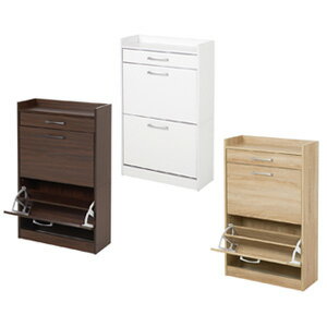 Rakuten - ＼ページ限定・マジッククロス付／　縦型シューズラック 2段タイプ 最大12足収納 RSR-1704 【送料無料】 ［スリム靴箱 省スペース 薄型シューズラック 2段シューズラック］