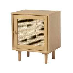 ラタン かごめ編み サイドテーブル RT-1242 【送料無料】 ［スタイリッシュ サイドテーブル 幅45 コンパクト ナイトテーブル 韓国テイスト オシャレ 脚付き キューブ型 可愛い］