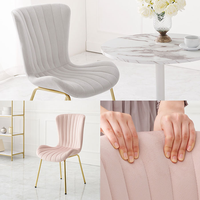 ＼ページ限定・マジッククロス付/ マーブルテーブル&ベロアチェア 3点セット LT-4931-63-S [2]