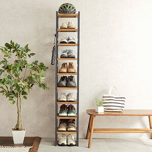 乐天商城 - ハイタイプ シューズラック 幅28 可動棚9段 MSS-6811