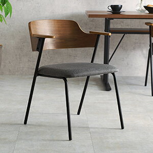 Rakuten - 天然木突板 肘付き ダイニングチェア LC-4835