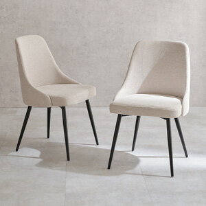 乐天商城 - ＼ページ限定・マジッククロス付／【肘なし ダイニングチェア 2脚セット LC-4860】 北欧風 スタイリッシュ おしゃれ ビンテージ風