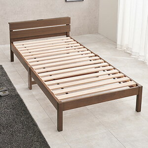 組立簡単 シングルベッド コンセント付き WB-7802S