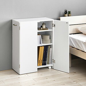 ＼ページ限定・マジッククロス付／ 扉付き ブックシェルフ 幅60 VKB-7277