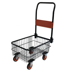 ＼ページ限定・マジッククロス付／ 折りたたみ式 バスケット台車 深型 専用カバー付き 04194