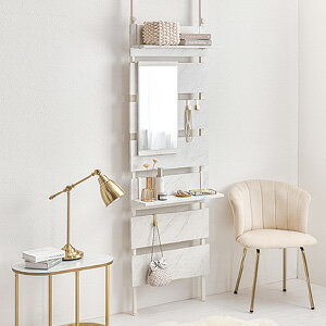 乐天商城 - ＼ページ限定・マジッククロス付／　ミラー付き 突っ張り式ウォールラック 幅60 KTR-3217